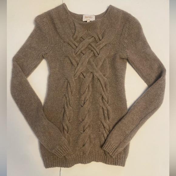 Laundry By Shelli Segal Sweaters - Laundry by Shelli Segal Women's Cable Knit Cashmere Sweater Brown XS